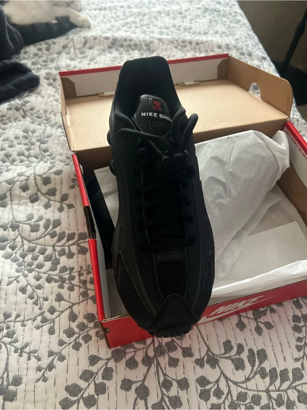 Nike Men’s Black Athletic Sneakers with Subtle Red Logo